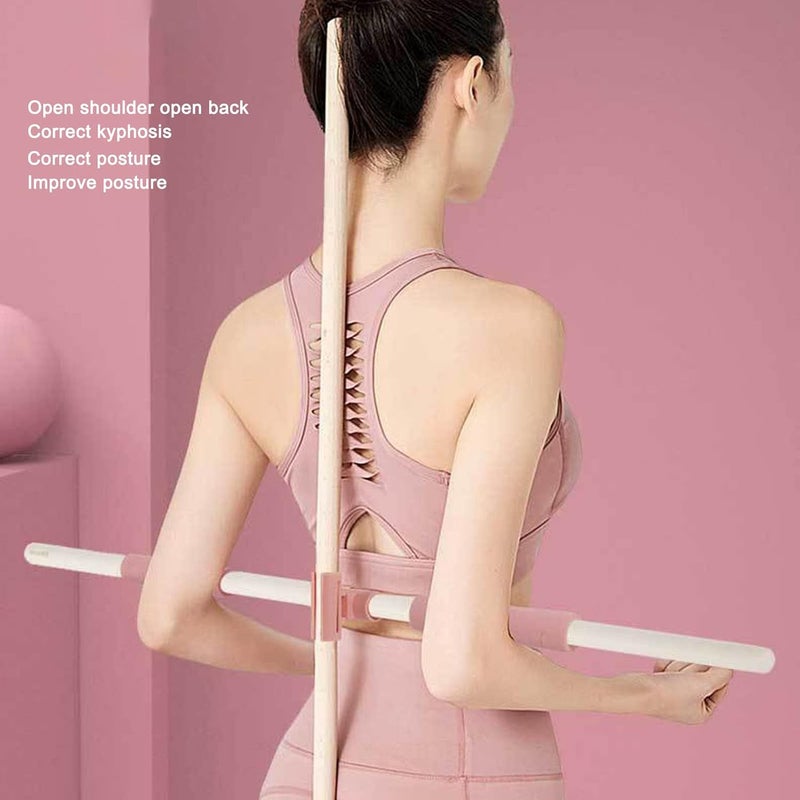 woobles Yoga Stick, Yoga Stretching Tool, Beechwood NBR Hunchback Correction Body Training Lightweight Exercise Stick for Exercise - Image 5